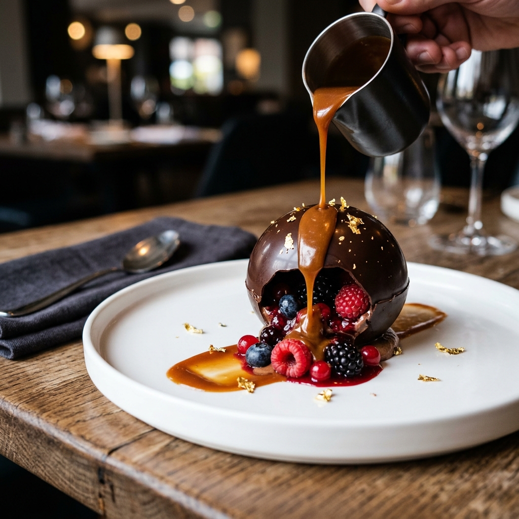 Melting Chocolate Dome Dessert